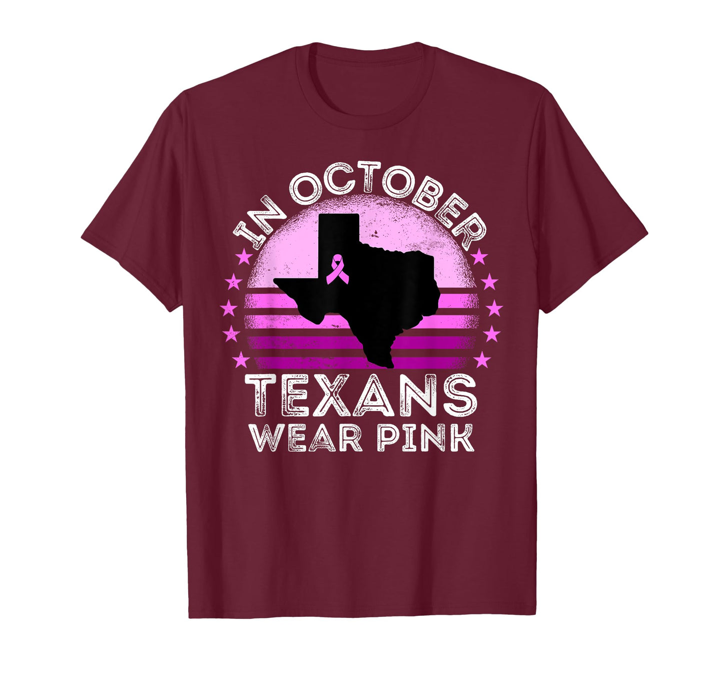 In October Texans Wear Pink Breast Cancer Awareness Texas T-Shirt