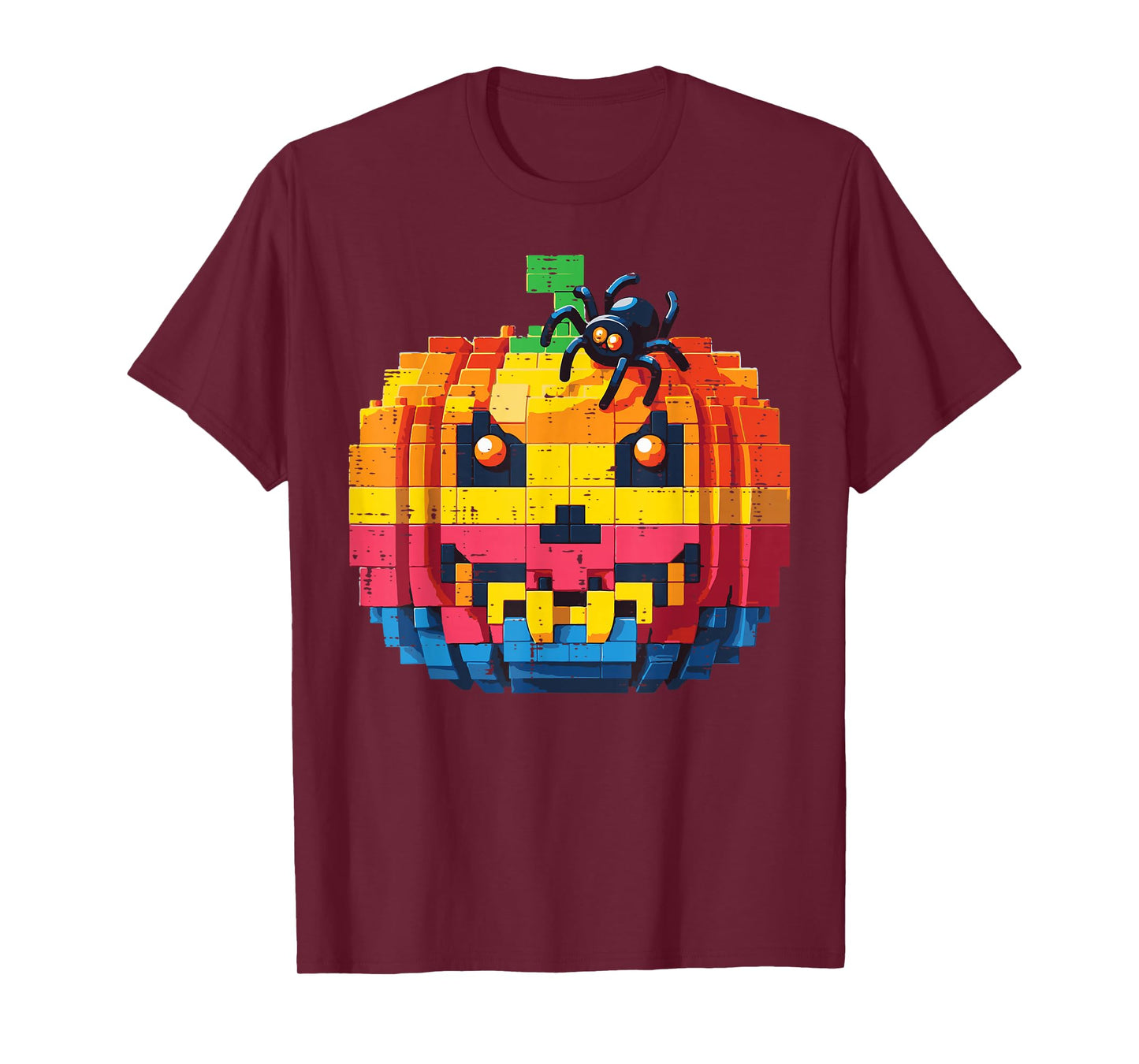 Halloween Blocks Pumpkin Bricks Costume Boys Kids Toddler T-Shirt