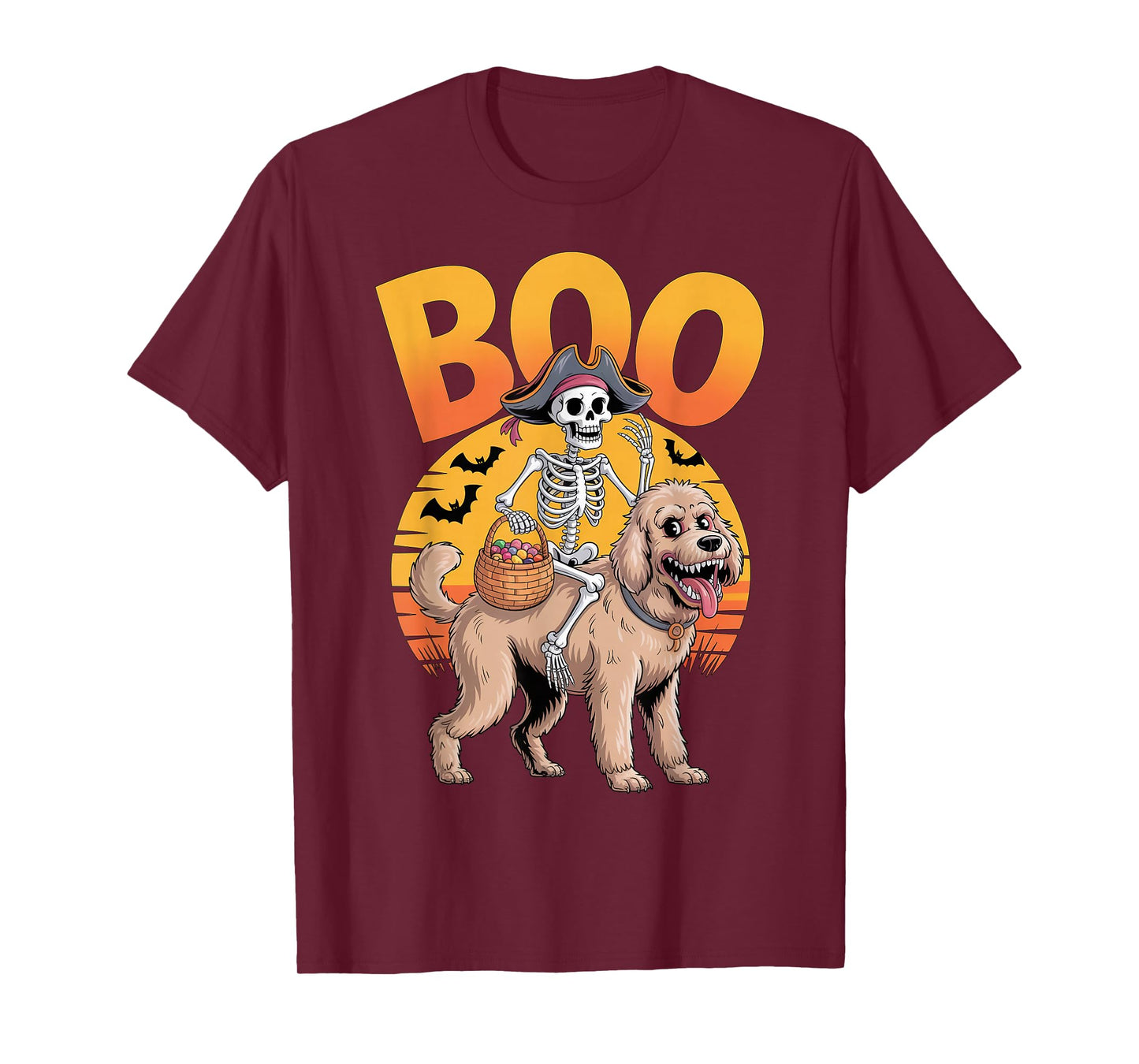 Spooky Doodle Costume on Boo Golden Doodle Halloween T-Shirt