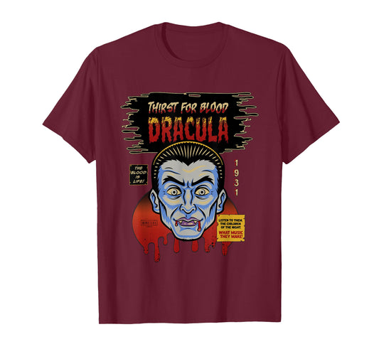 Universal Monsters Dracula Vintage Halloween Mask T-Shirt