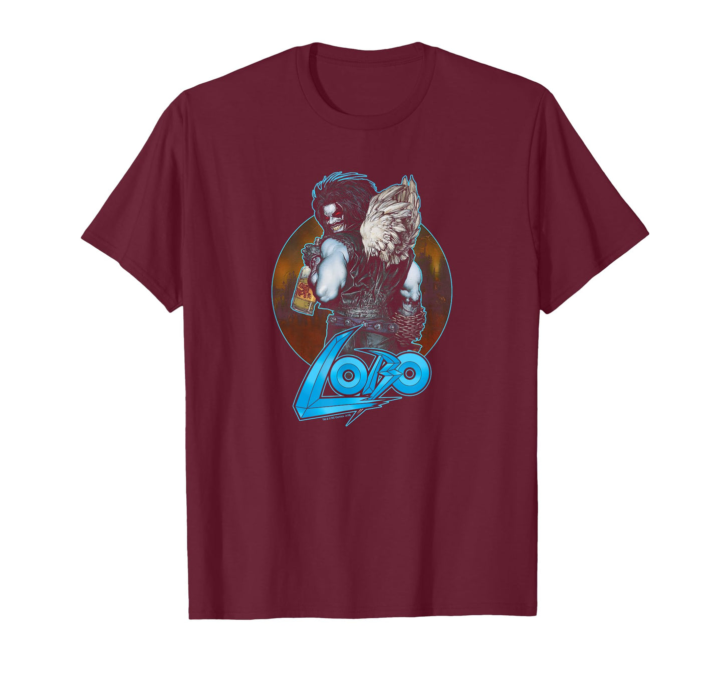 DC Comics Lobo Gut Rot Unisex-Adults T-Shirt