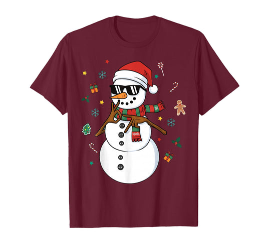 Snowman Six Seven Meme Christmas Pajamas 6 and 7 Funny 67 T-Shirt