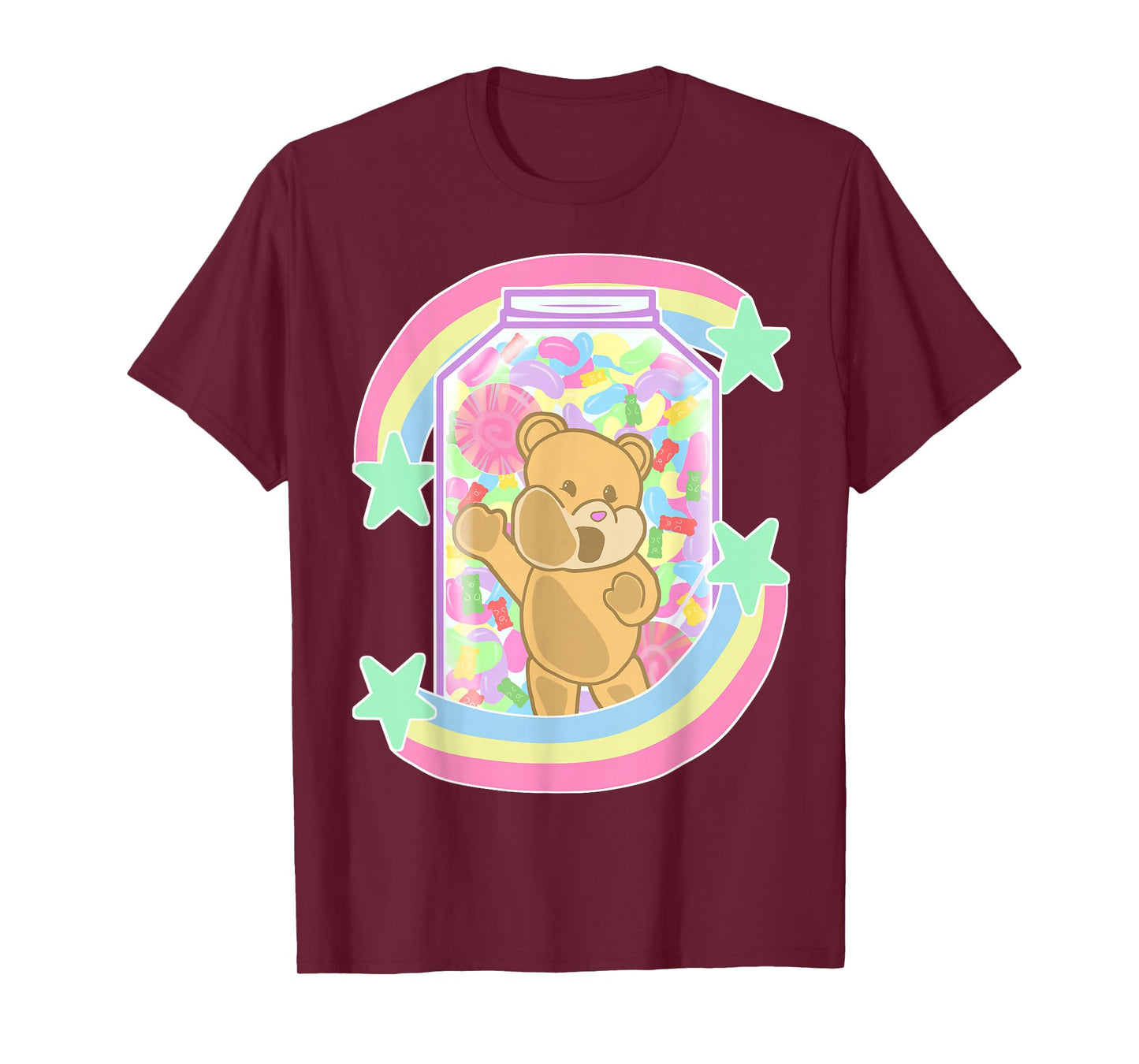 Yume Kawaii Fashion Clothing Bear in candy jar Pastel Goth T-Shirt