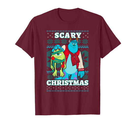 Disney Pixar Monsters Inc. Christmas Scary Ugly Sweater T-Shirt