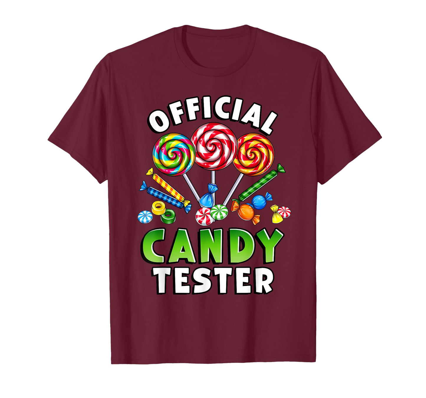 Official Candy Tester Lollipop Sweets Design T-Shirt