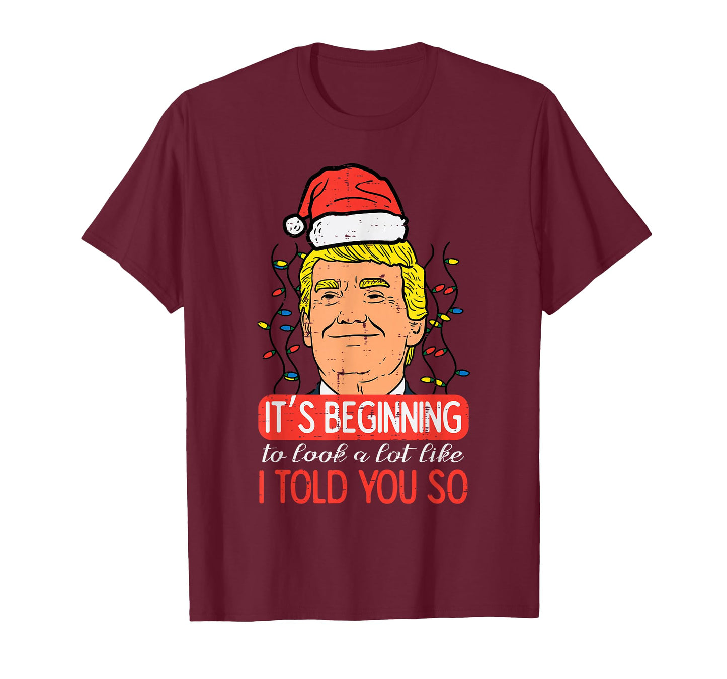 Christmas Trump Santa Told You So Funny Xmas Men Women Kids T-Shirt