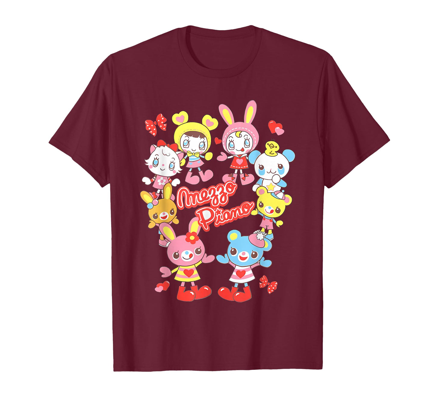 Kawaii Cutecore Mezzo Piano Jojifuku Fashioned T-Shirt