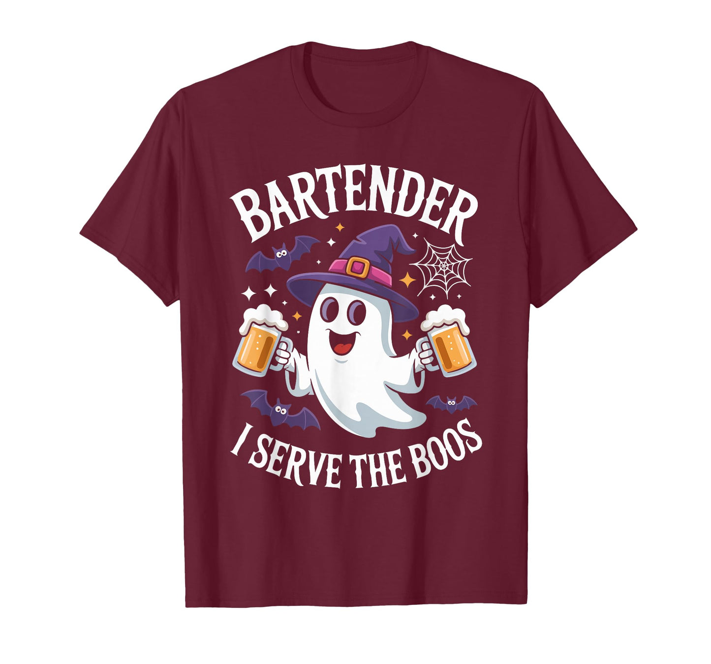 Bartender I Serve The Boos Halloween Costume T-Shirt