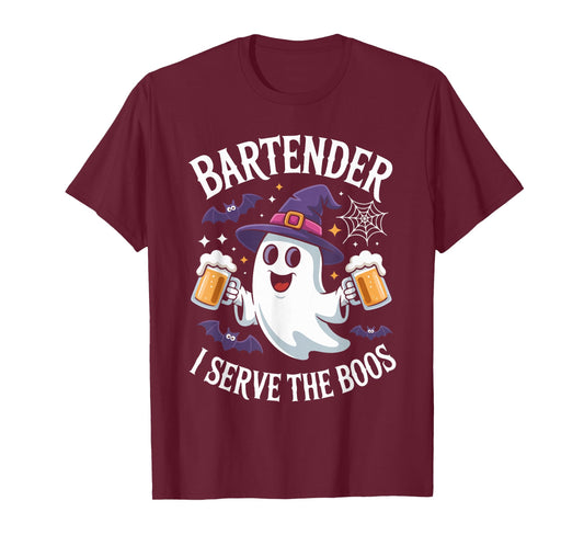 Bartender I Serve The Boos Halloween Costume T-Shirt