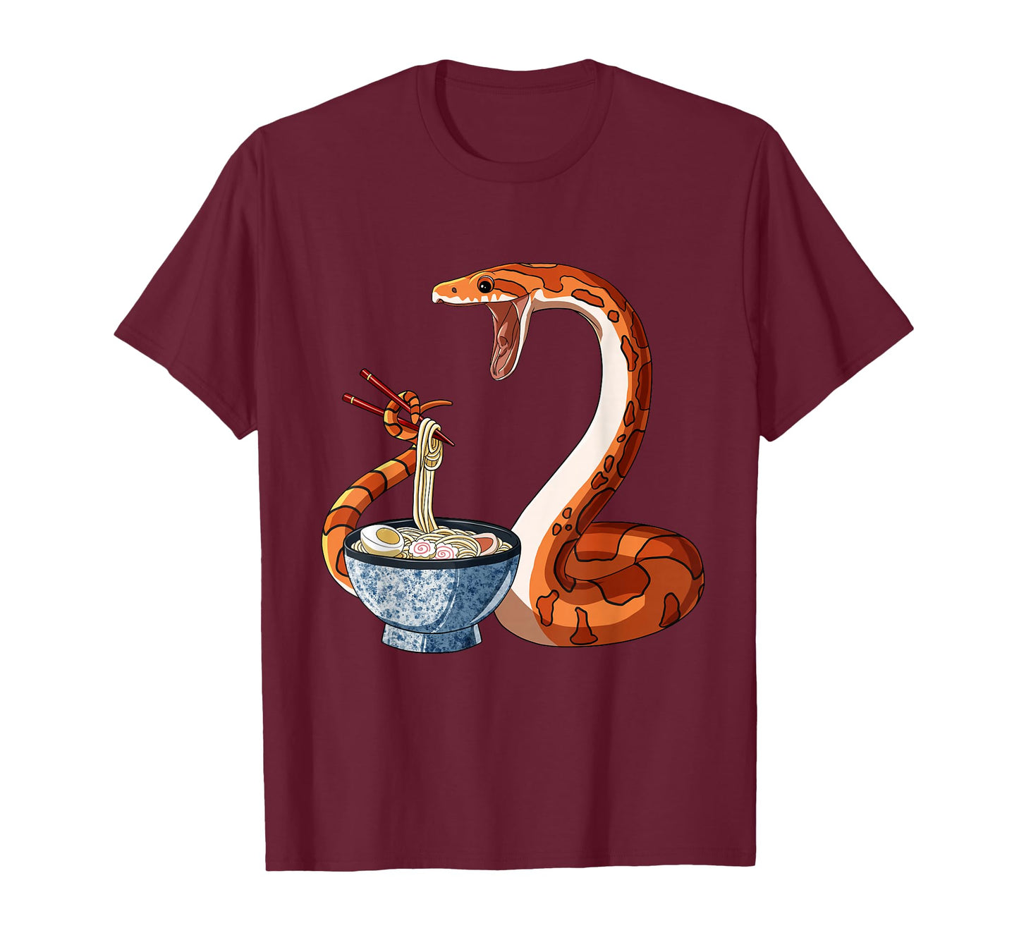 Funny Japanese Kawaii Ramen Corn Snake T-Shirt