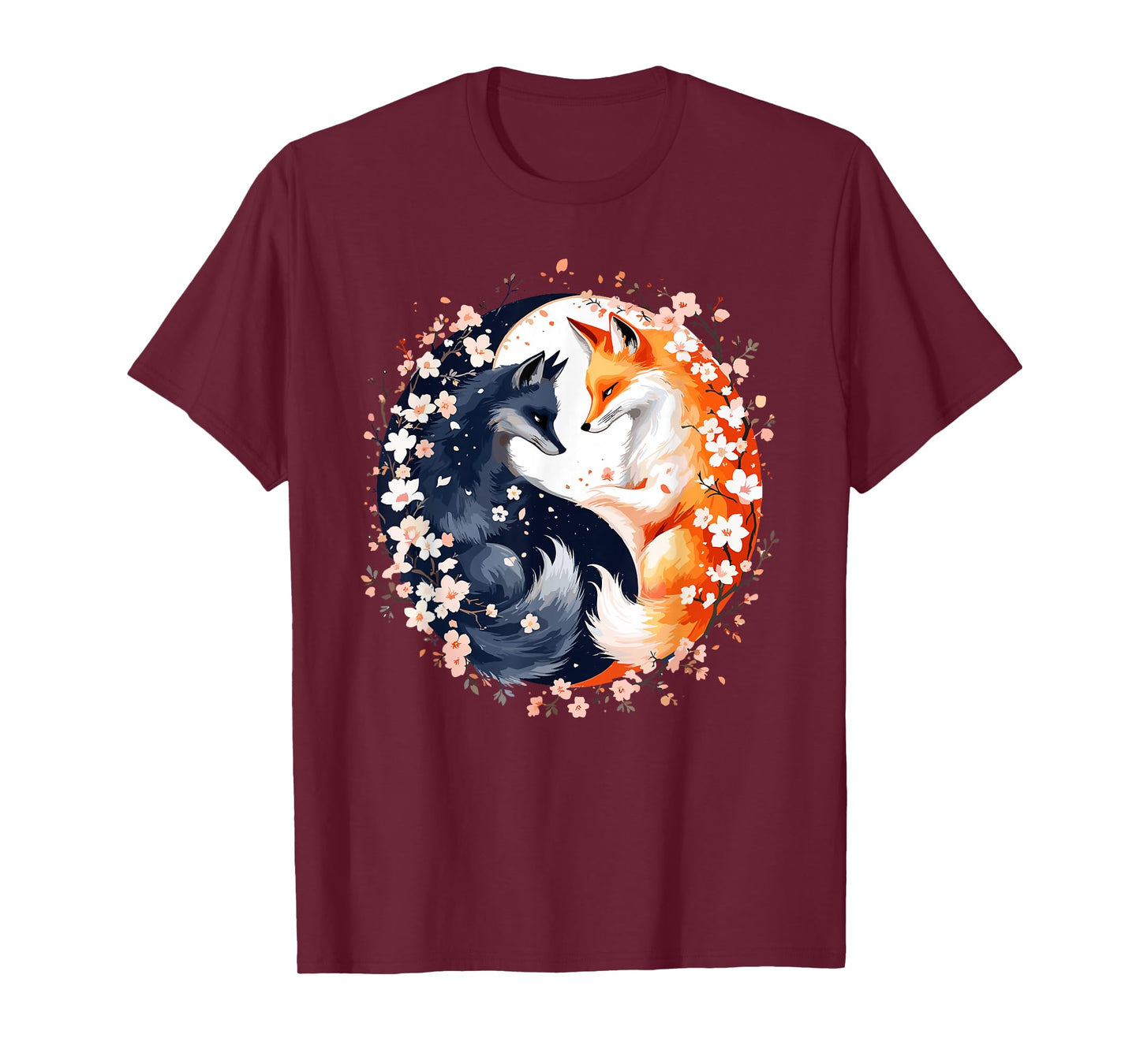 Kitsune Fox, Japanese Blossom & Anime, Kitsune T-Shirt