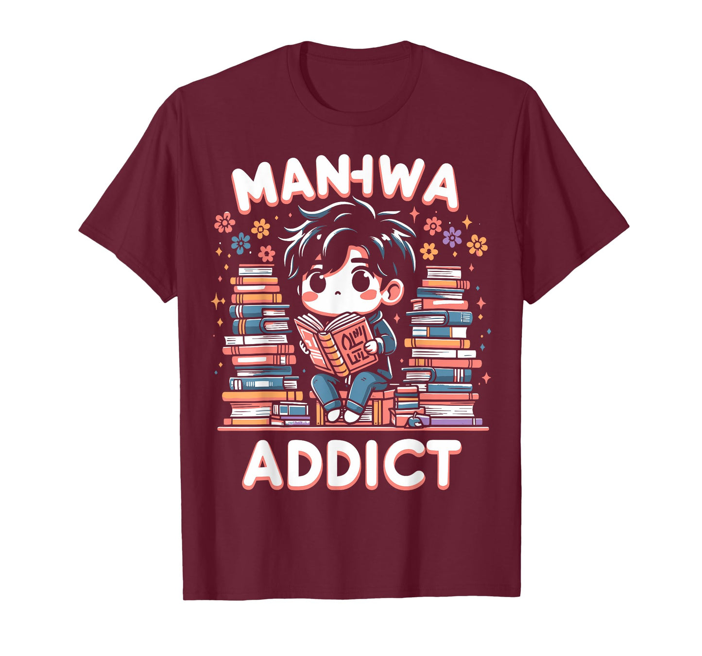 AMM - Anime Manga Manhwa Funny Gift for Manhwa Addict Fan Unisex-Adults Black T-Shirt