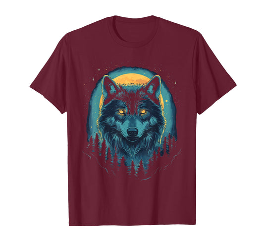 Wolf Hunting Ground, ICY Moon, Forest, Galaxy T-Shirt