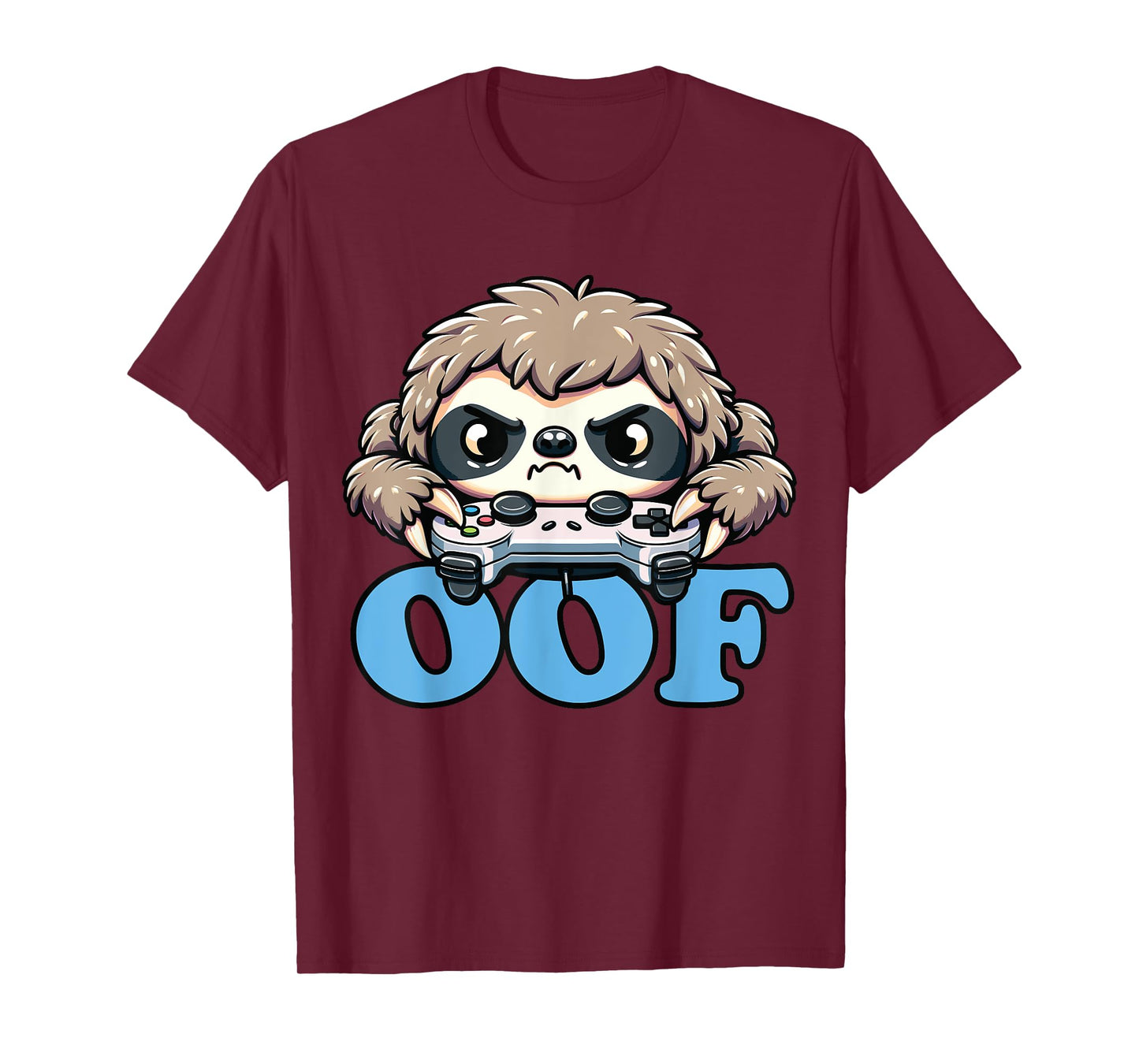Oof Gamer Meme, Anime Gamer Sloth Oof T-Shirt