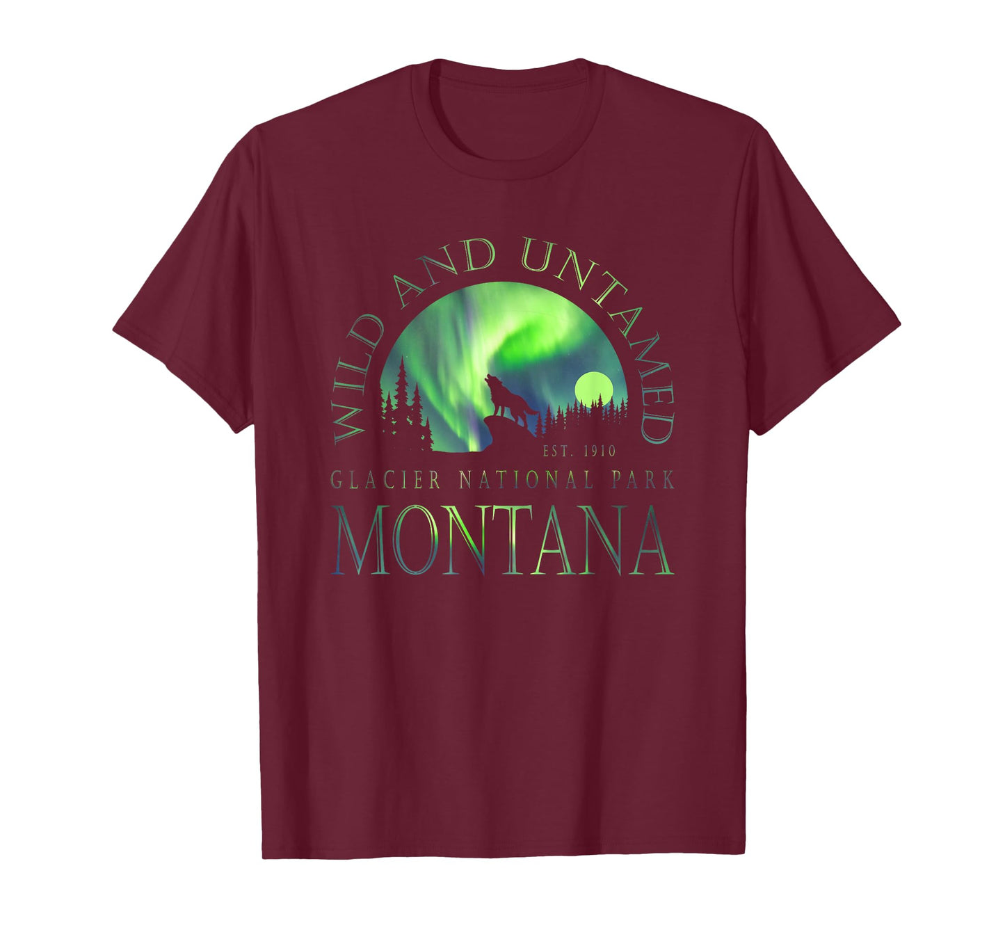 Montana - Glacier National Park - Northern Lights T-Shirt