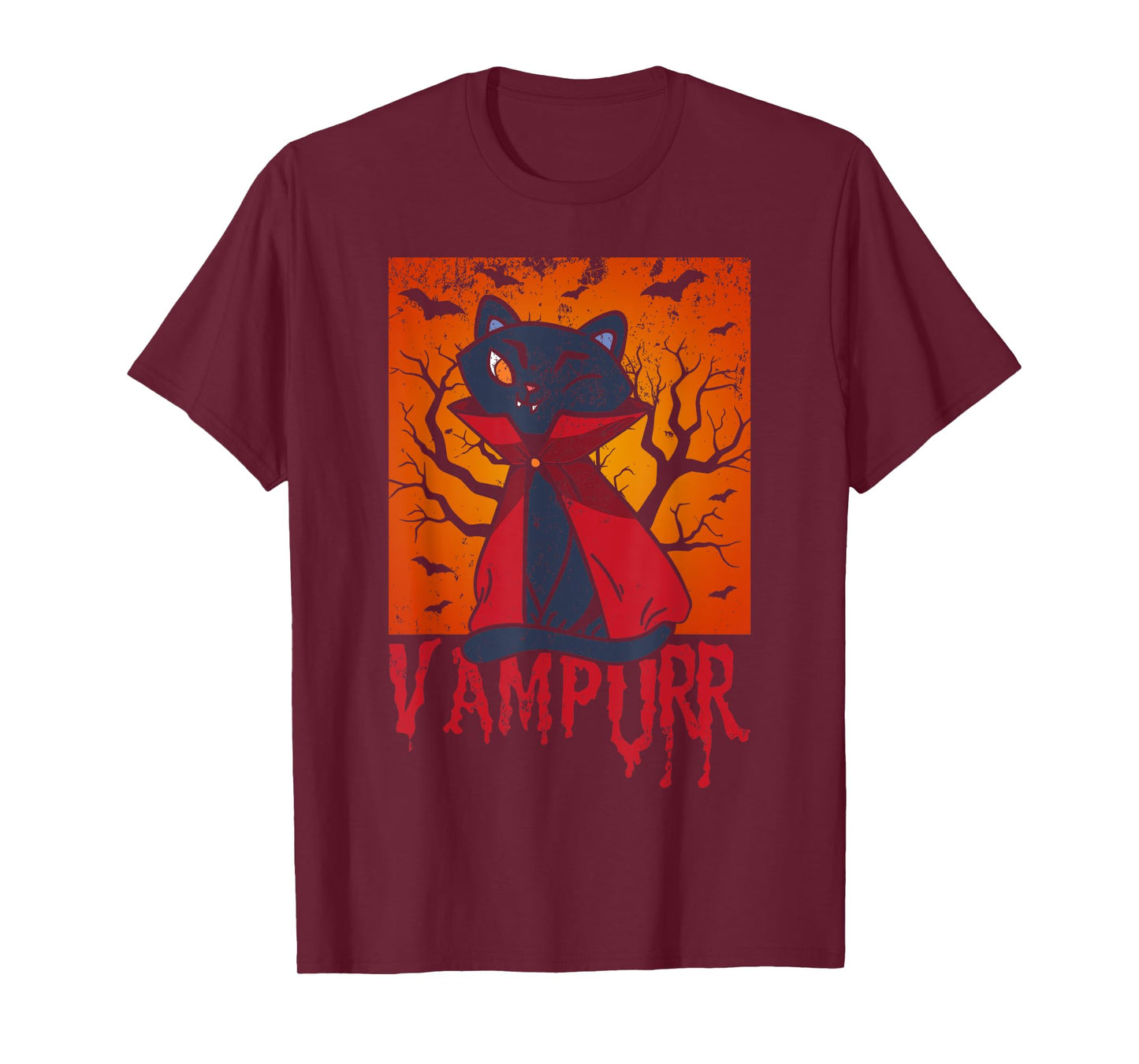 Vampurr Vampire Costume Cat Lover Kitten Halloween T-Shirt