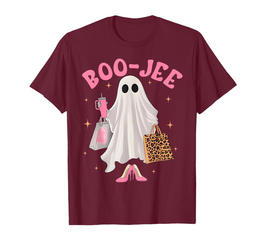 Cute Boo-Jee Tumbler Ghost Boujee Halloween Girl Women T-Shirt