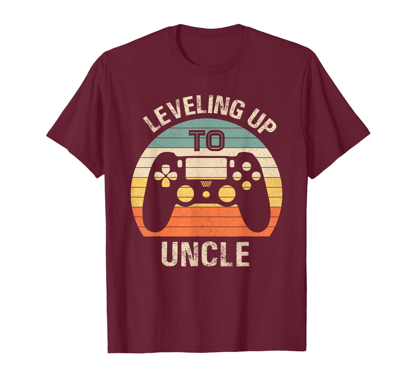 Leveling up to uncle 2025 funny video gamer vintage men T-Shirt