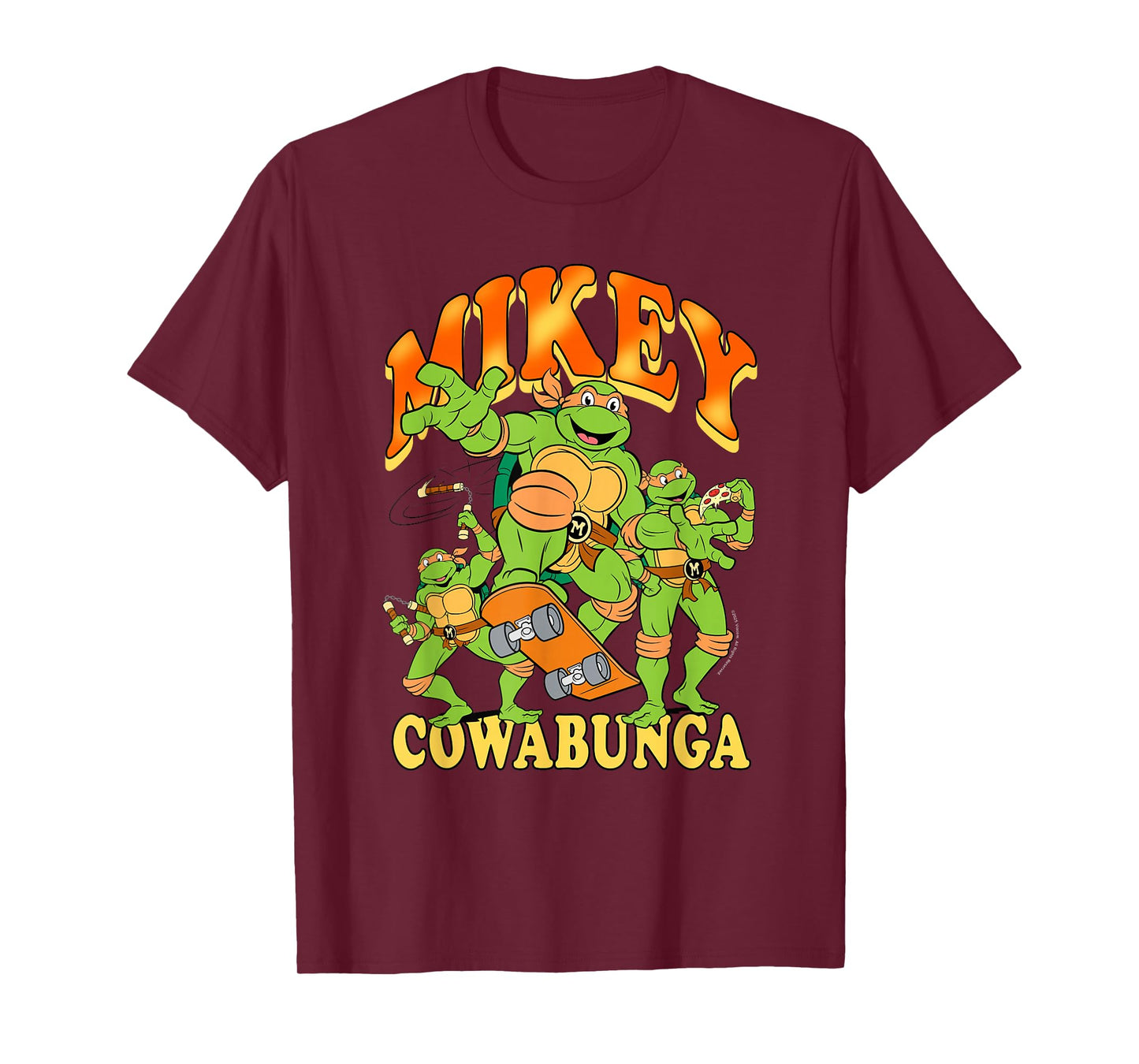 Teenage Mutant Ninja Turtles Mikey Cowabunga Retro Cartoon T-Shirt