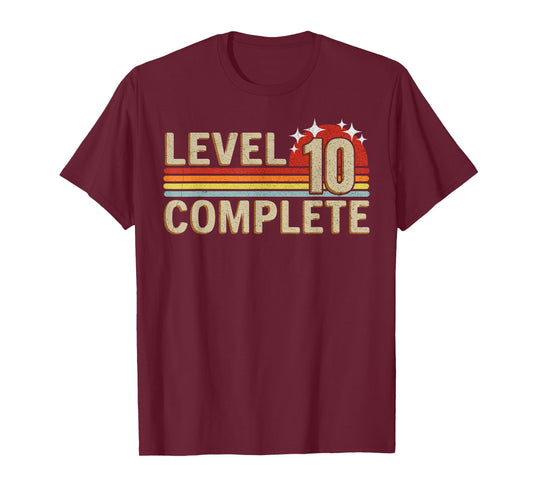 Level 10 Complete Gaming Vintage 10 Years Wedding T-Shirt