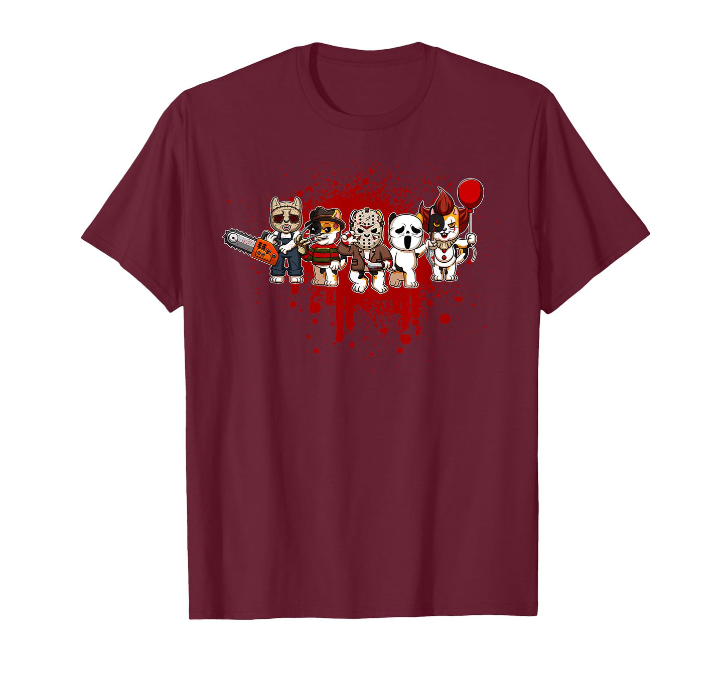My Little Horror Crew - Halloween Calico Cat T-Shirt for Men Women