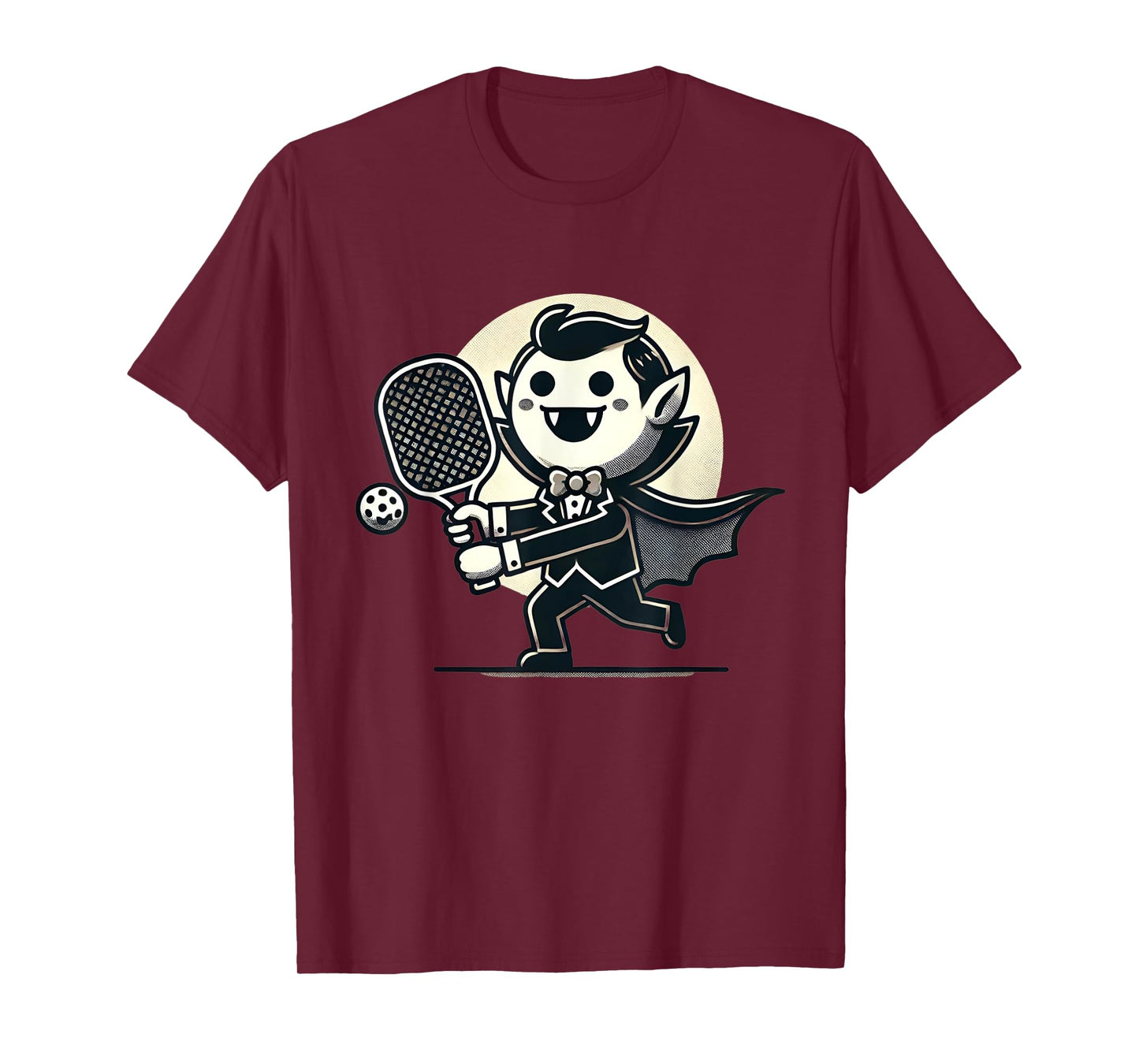 Vampire Pickleball Player Funny Halloween Costume Sports T-Shirt