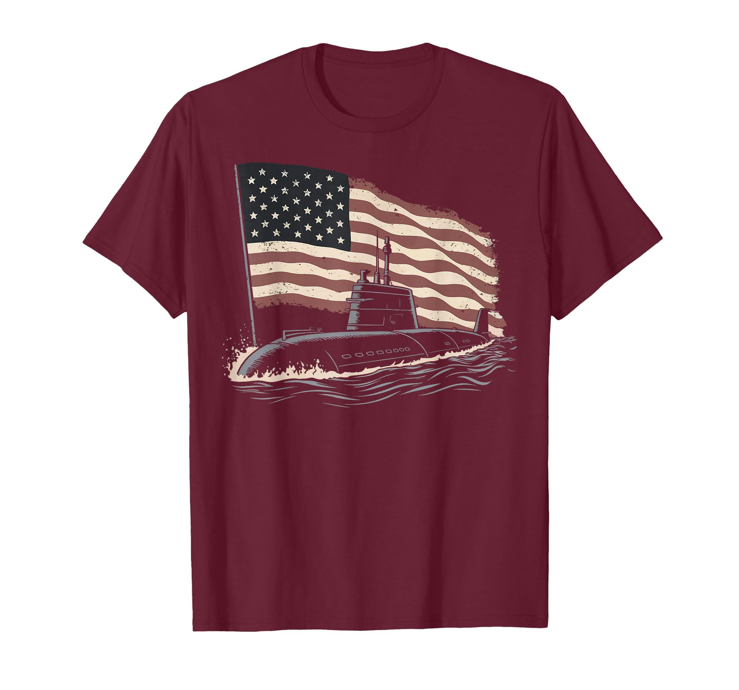 Submarine USA Flag Veteran 4th of July T-Shirt