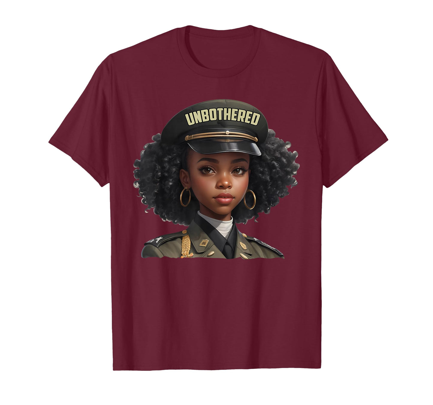 Melanin Unbothered Black Woman Locs Camo Black History Month T-Shirt