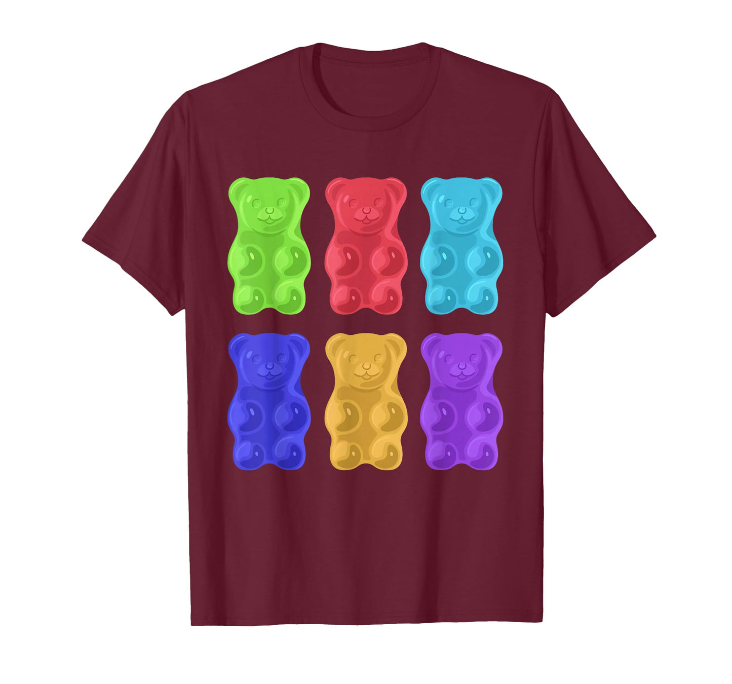 Cool Gummy Bear Art For Girls Kids Toddler Candy Gummies T-Shirt