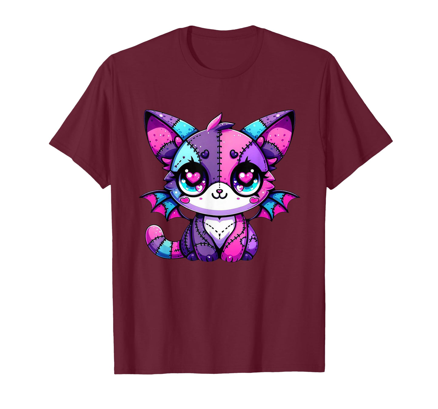 Kawaii Pastel Goth Cat Witchy Anime Japanese Creepy Anime T-Shirt