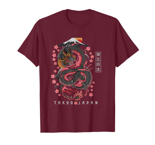 Japanese Aesthetic Dragon Tokyo Japan 80’s T-Shirt