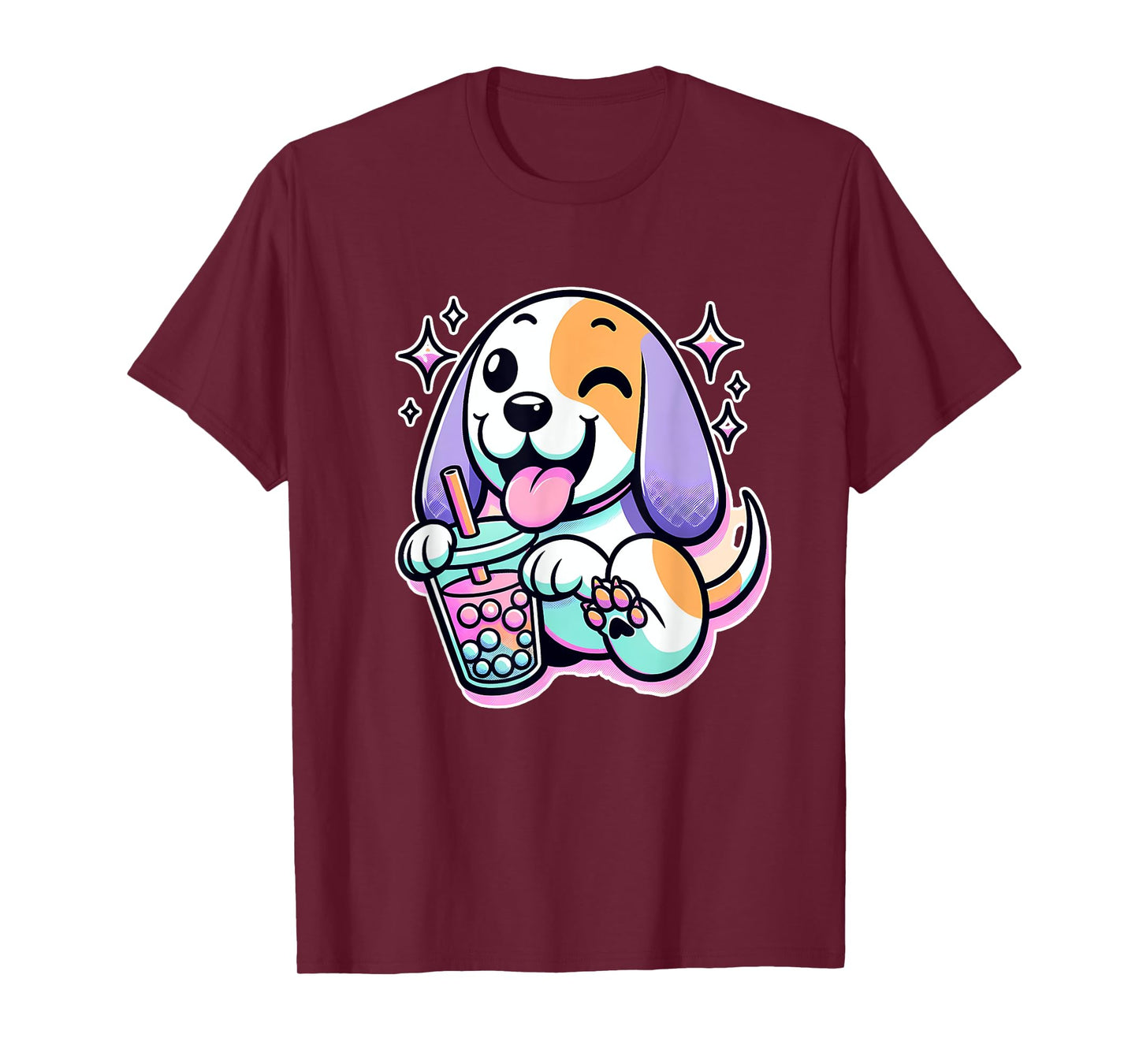 Pastel Goth Treeing Walker Coonhound Dog Bubble Tea T-Shirt for Men Women Kids
