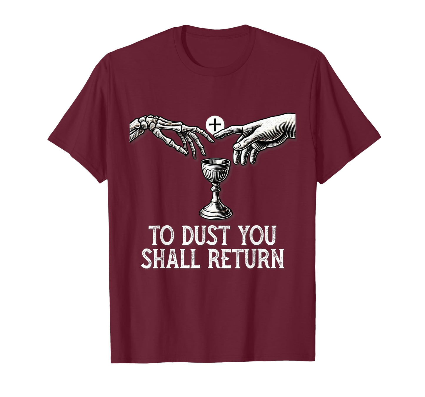 Memento Mori Catholic Eucharist Traditional Latin Mass Skull T-Shirt