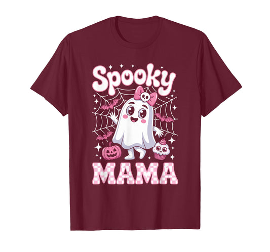 Spooky Mama Halloween Costume Funny Ghost T-Shirt