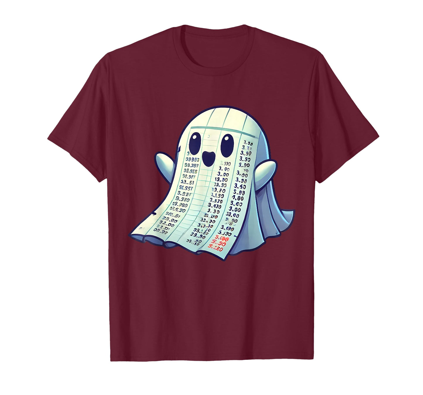 Accountant Halloween Costume Accounting Ghost Spreadsheet T-Shirt