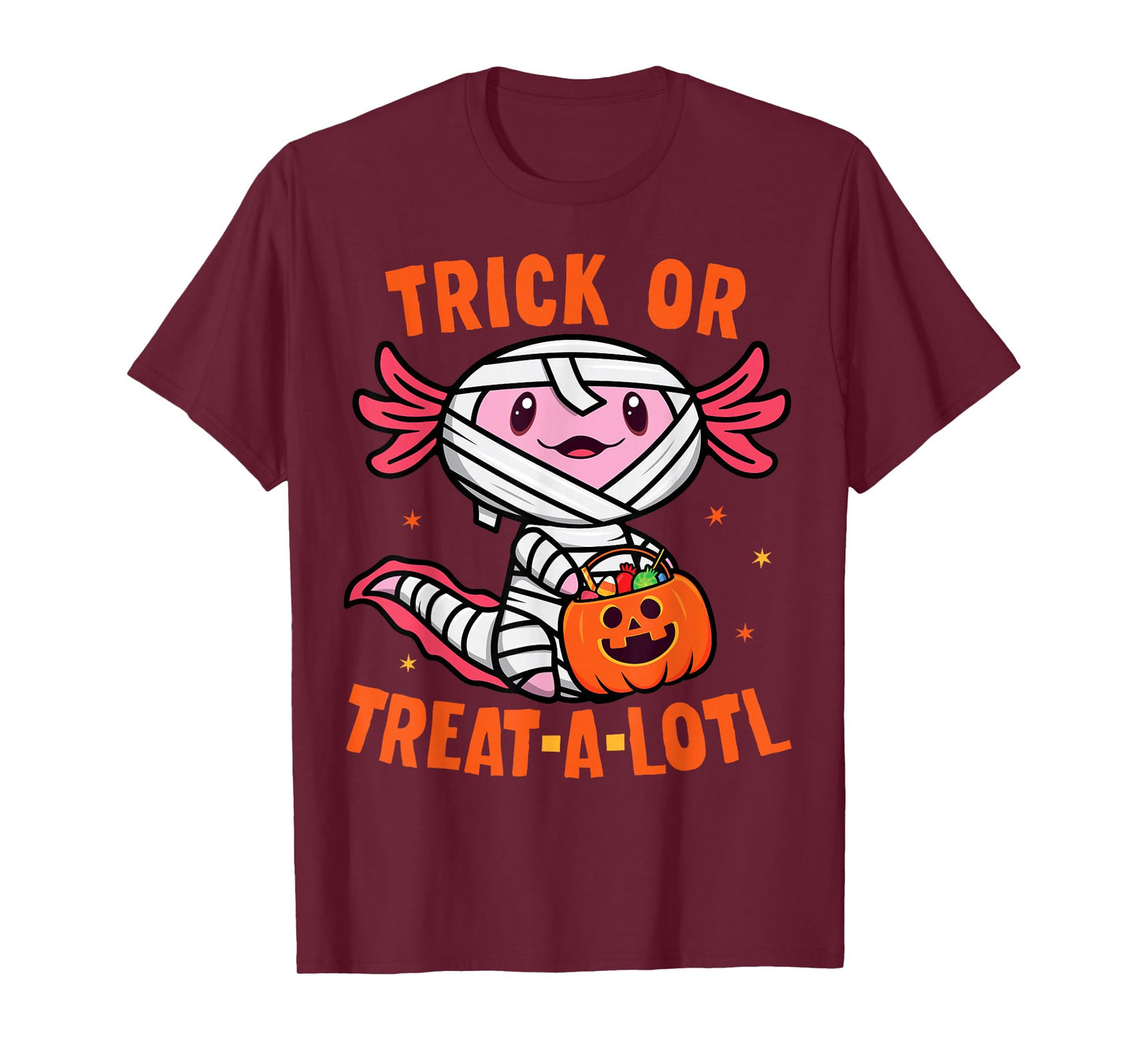 Trick or Treat A Lotl Axolotl Halloween Costume Toddler Kids T-Shirt