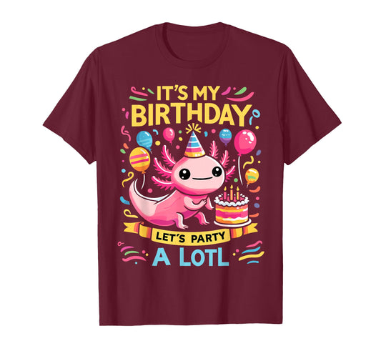 Axolotl Fun Party Kawaii Axolot Birthday T-Shirt
