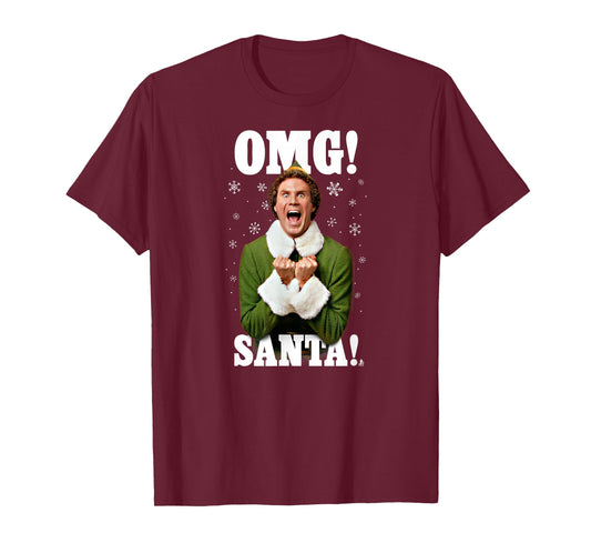 Elf OMG Santa Buddy The Elf Funny Christmas T-Shirt