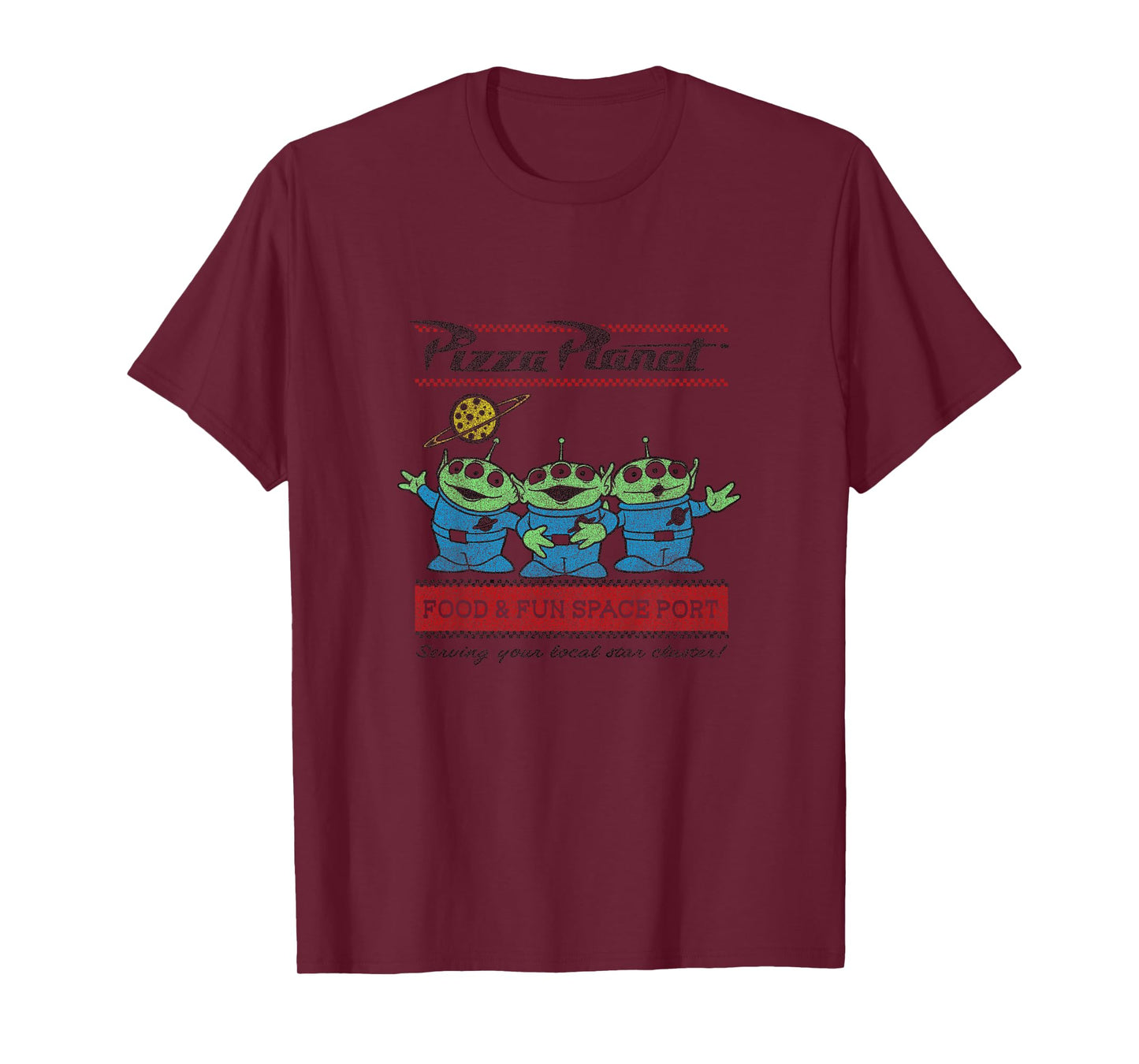 Kids Disney Pixar Toy Story Pizza Planet Aliens Vintage Youth T-Shirt