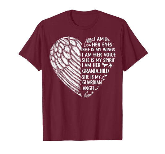 My Grandma Is My Guardian Angel Shirt I Am Her Grandchild T-Shirt