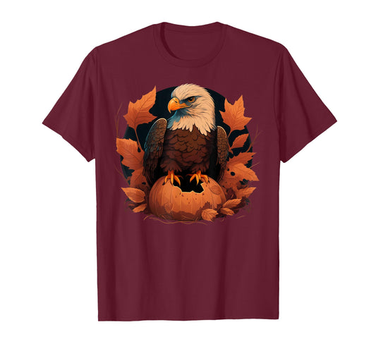 Pumpkin Eagle costume on Eagle Halloween T-Shirt