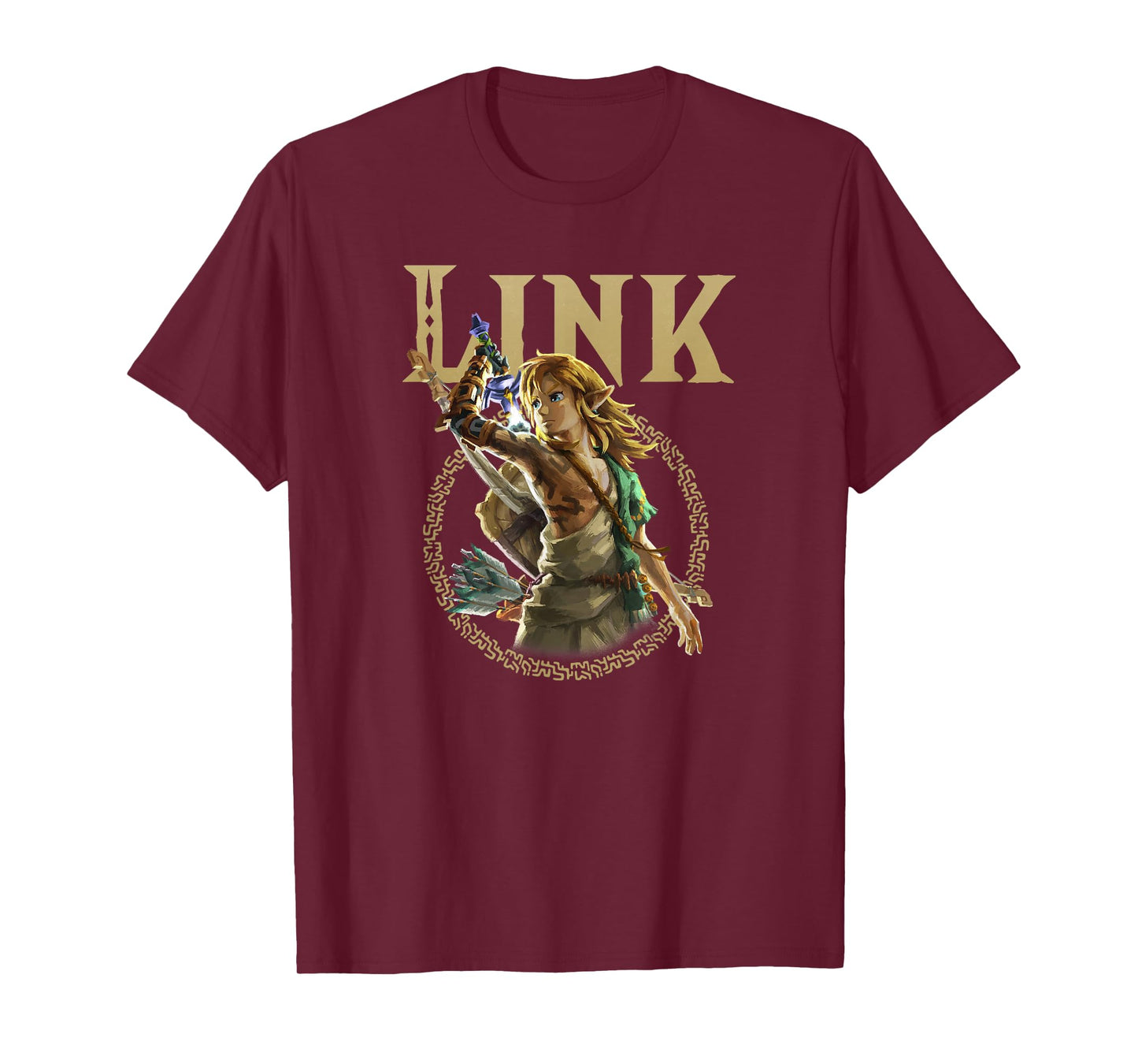 The Legend of Zelda Tears Of The Kingdom Link Circle Logo T-Shirt
