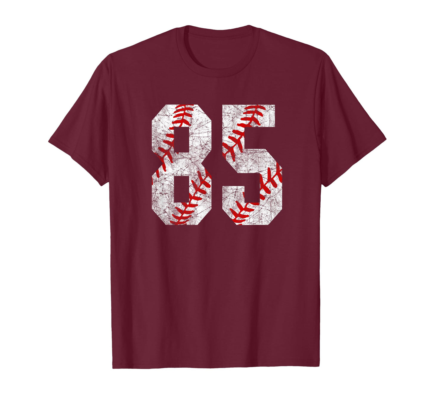 Distressed Baseball Number 85 Jersey Uniform Player Fan T-Shirt