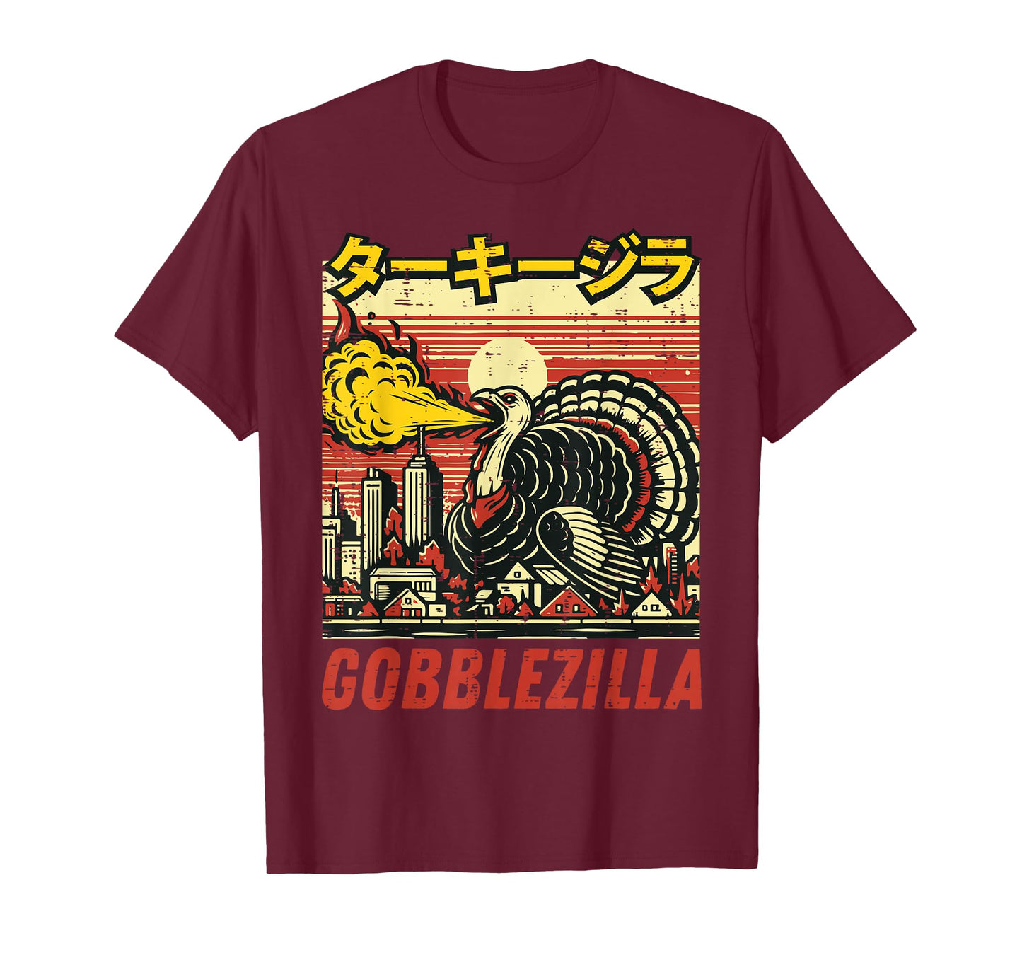 Thanksgiving Turkey Monster Gobblezilla Funny Men Women Kids T-Shirt