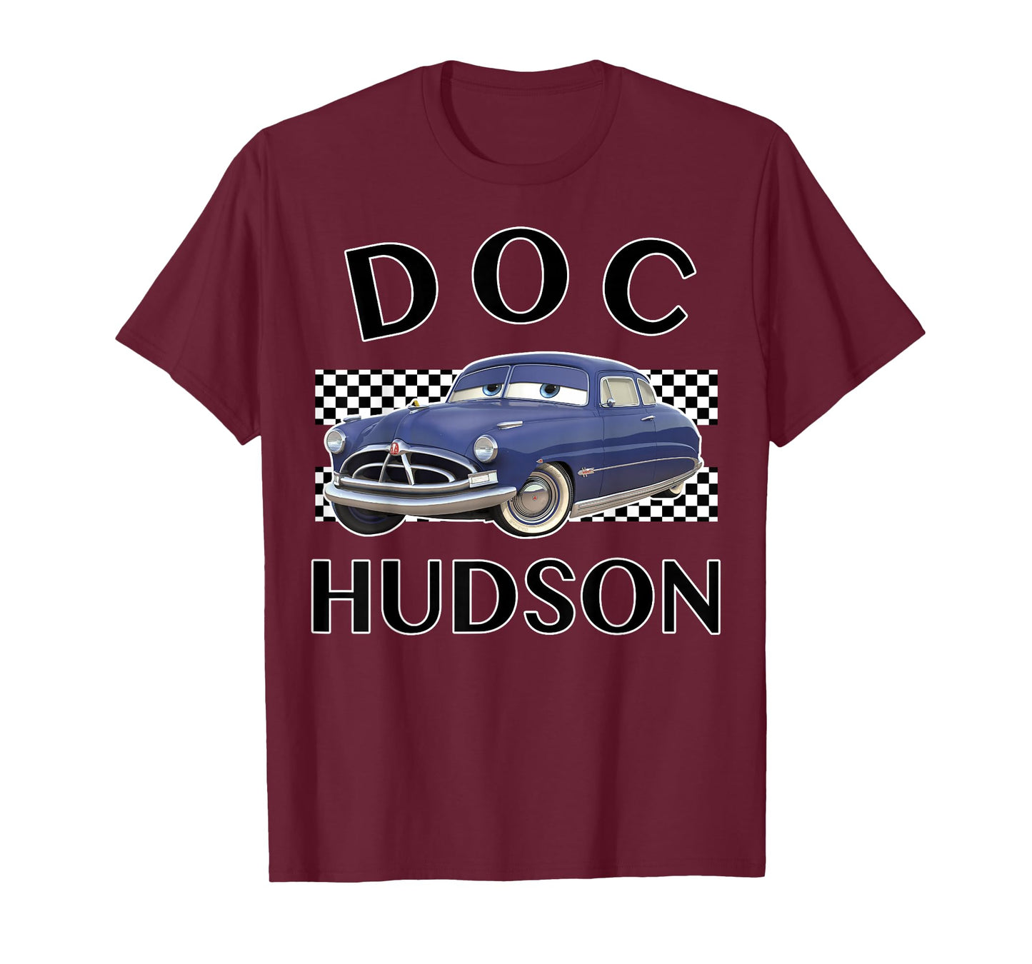 Disney Pixar Cars Doc Hudson Vintage Race Stripe Logo T-Shirt