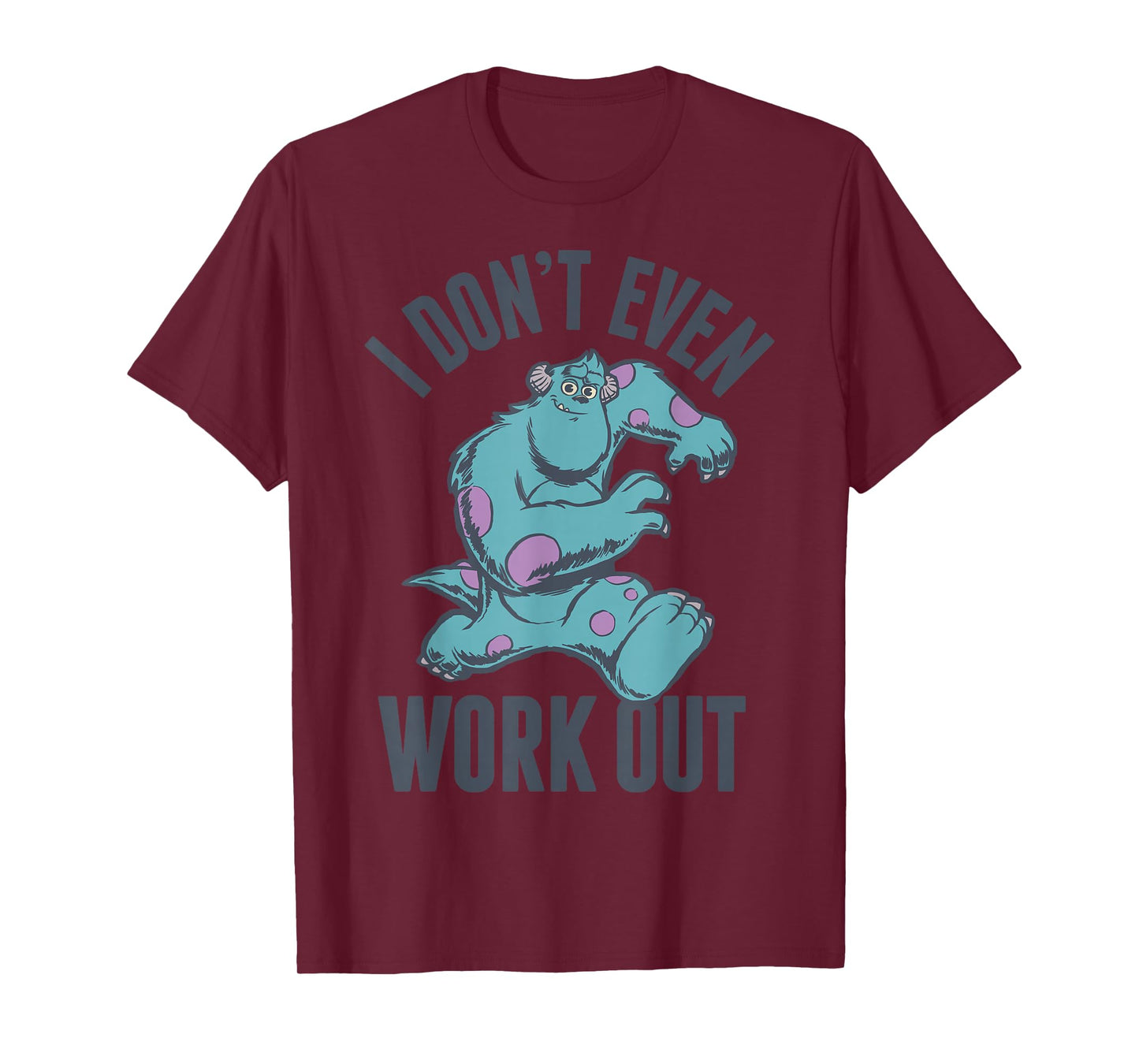 Disney Pixar Monsters, Inc Sulley I Don't Even Work Out Logo T-Shirt