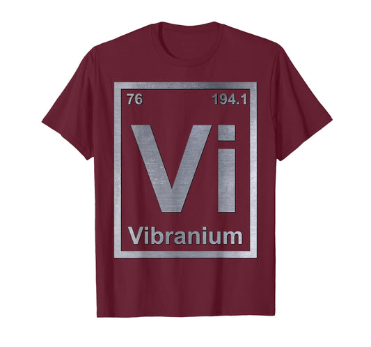 Marvel Periodic Element Vibranium Metal Graphic T-Shirt T-Shirt