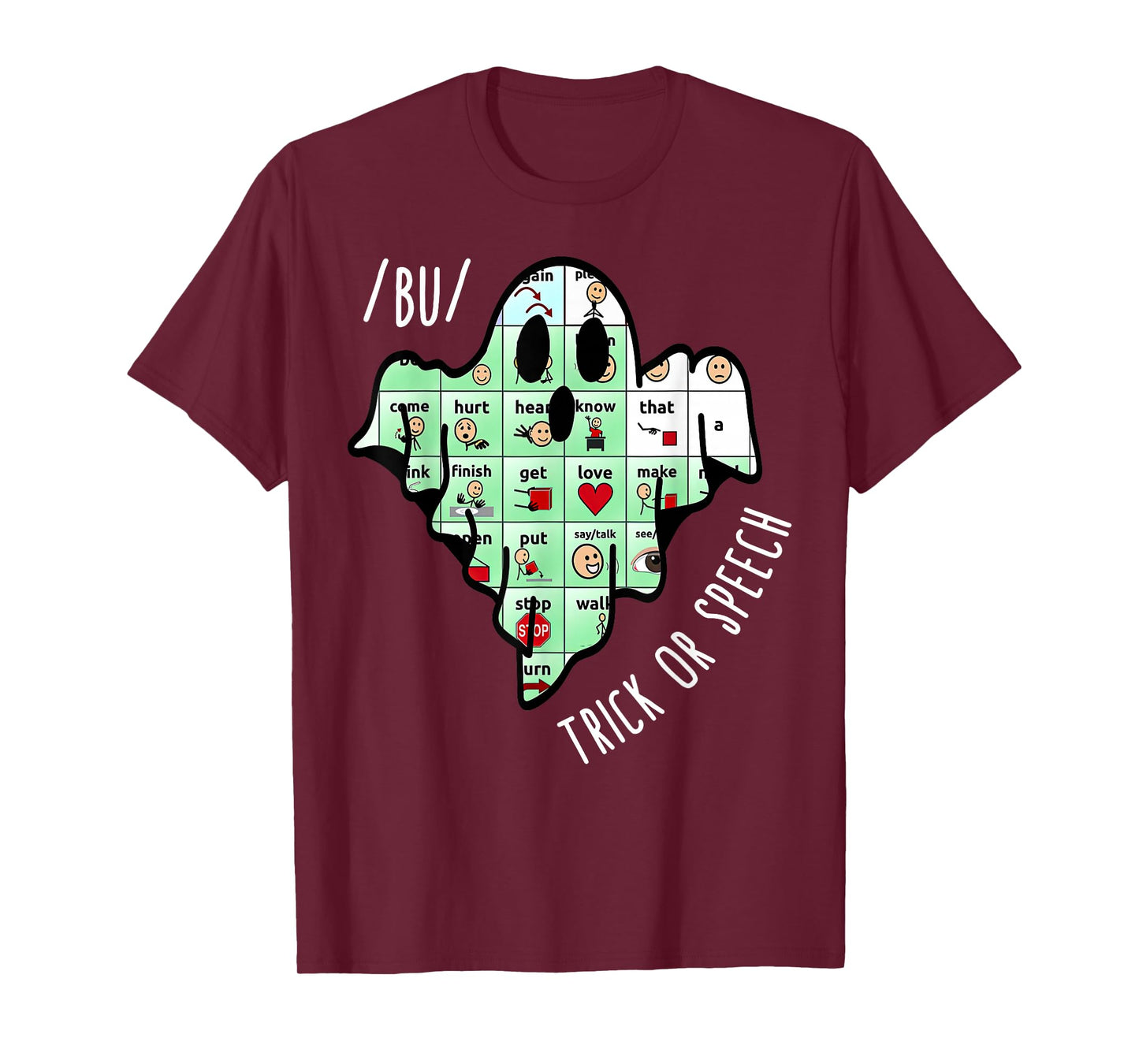 Trick Or Speech Ghost AAC SLP Halloween Pathologist T-Shirt