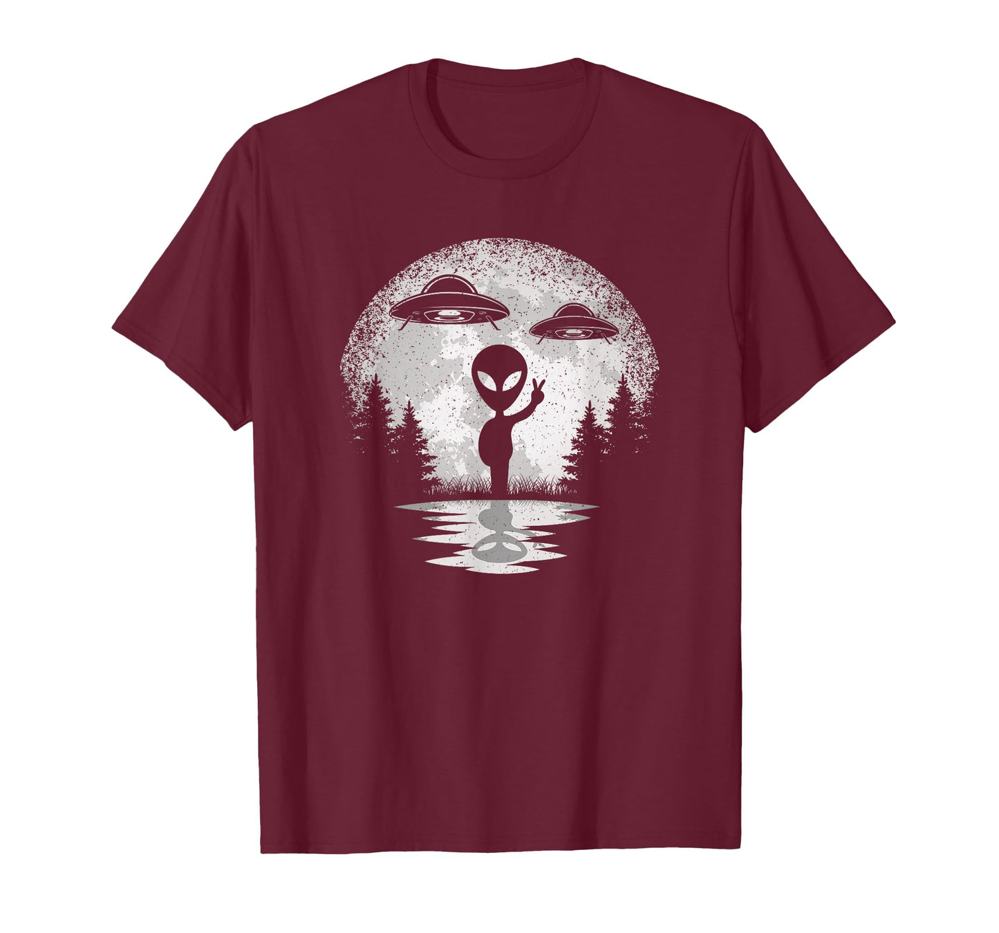 Alien Moon Space UFO Extraterrestrial Vintage Men Women Kids T-Shirt