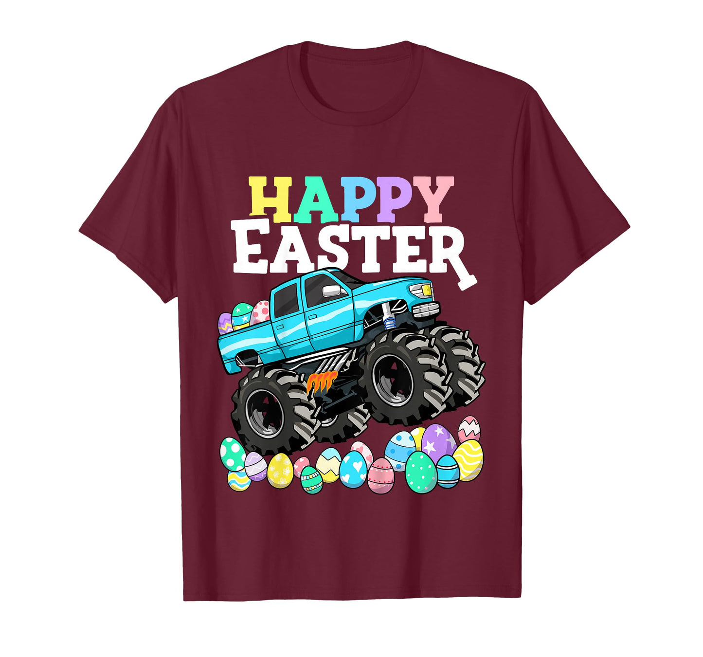 Boys Happy Easter Monster Truck Easter Eggs Toddler T-Shirt